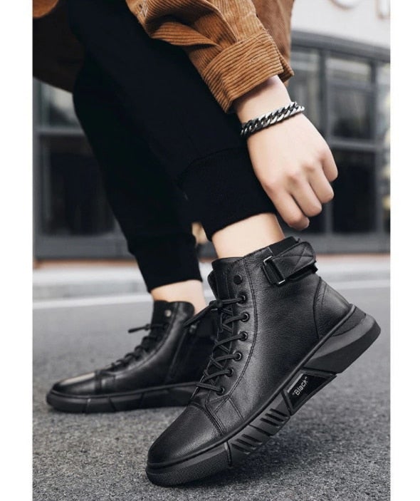 Botte Homme Cuir Élégante