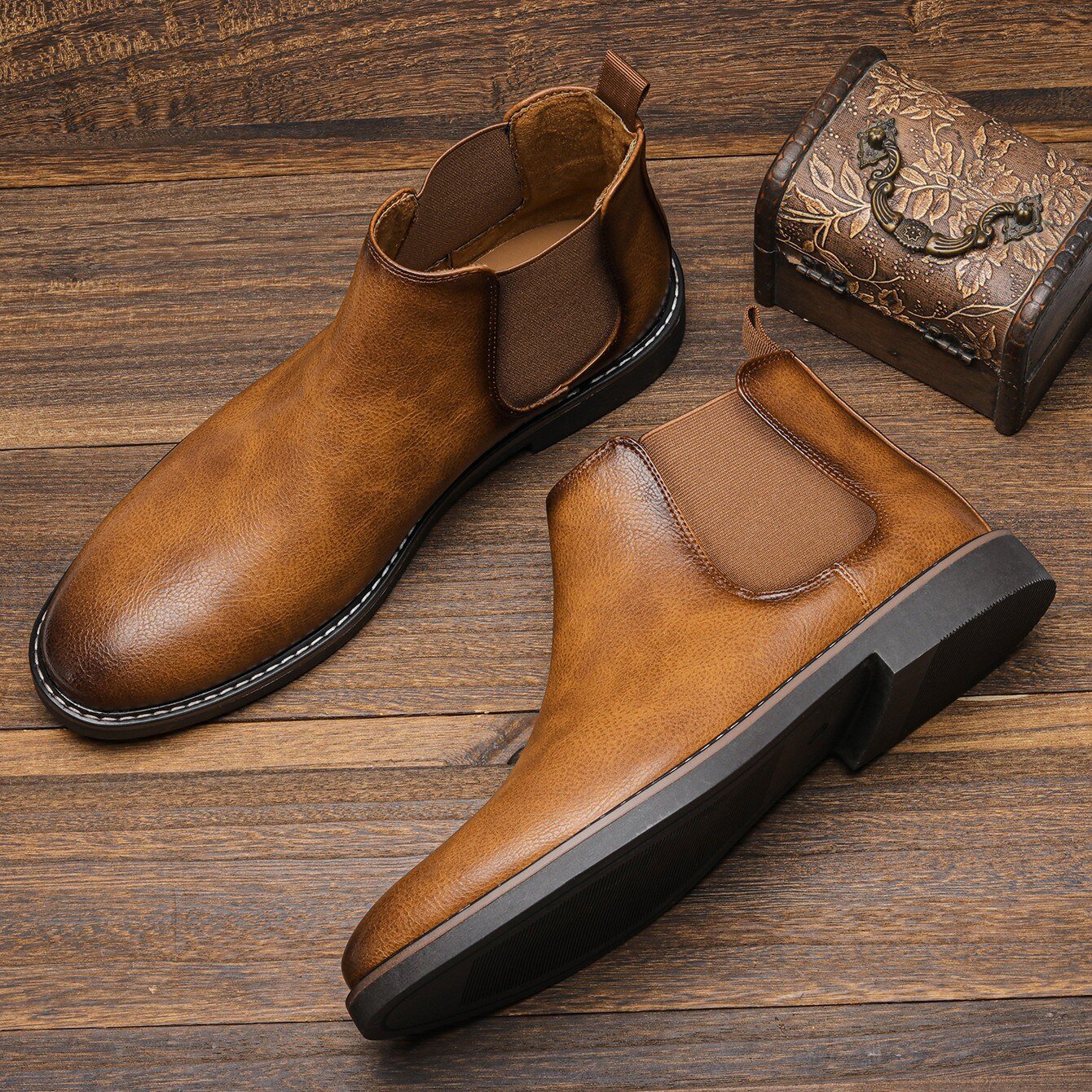 Botte Homme Cuir Élégante
