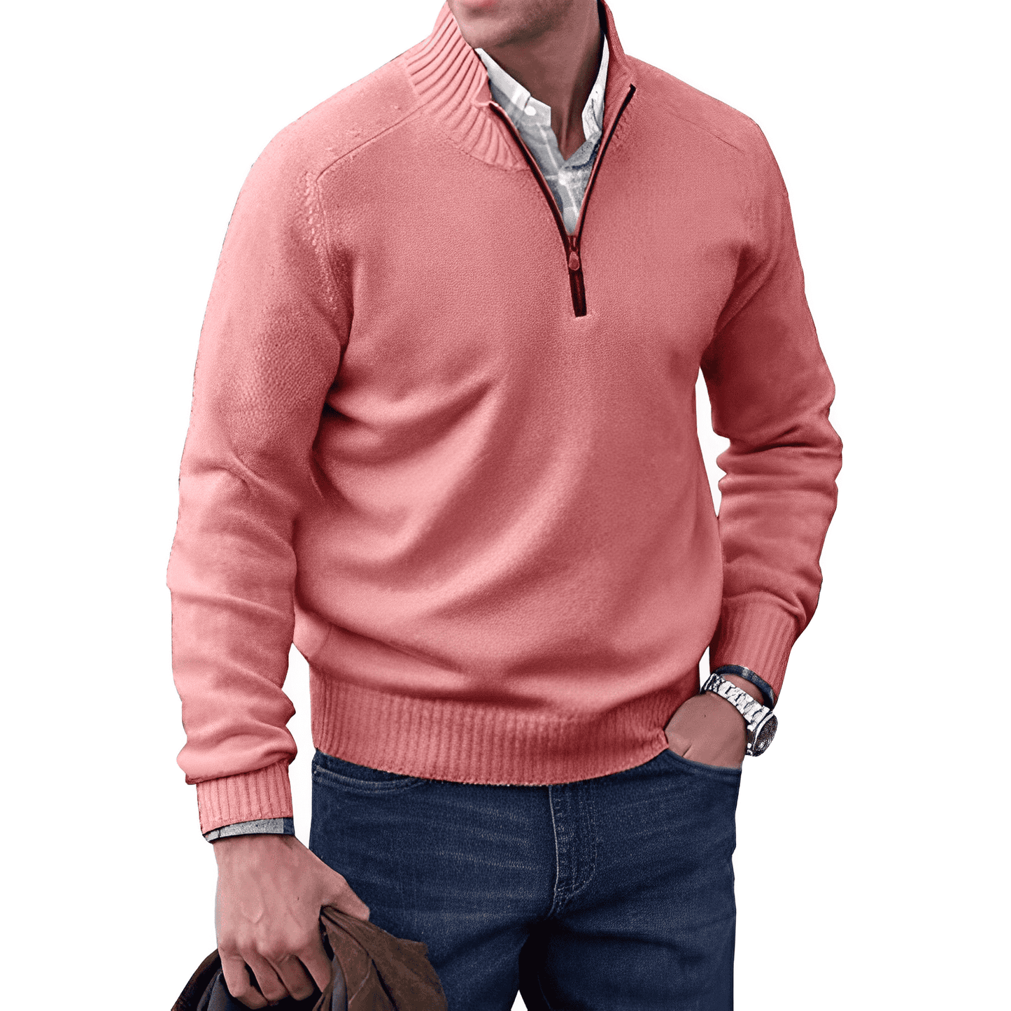 Pull Homme Col Montant Cachemire