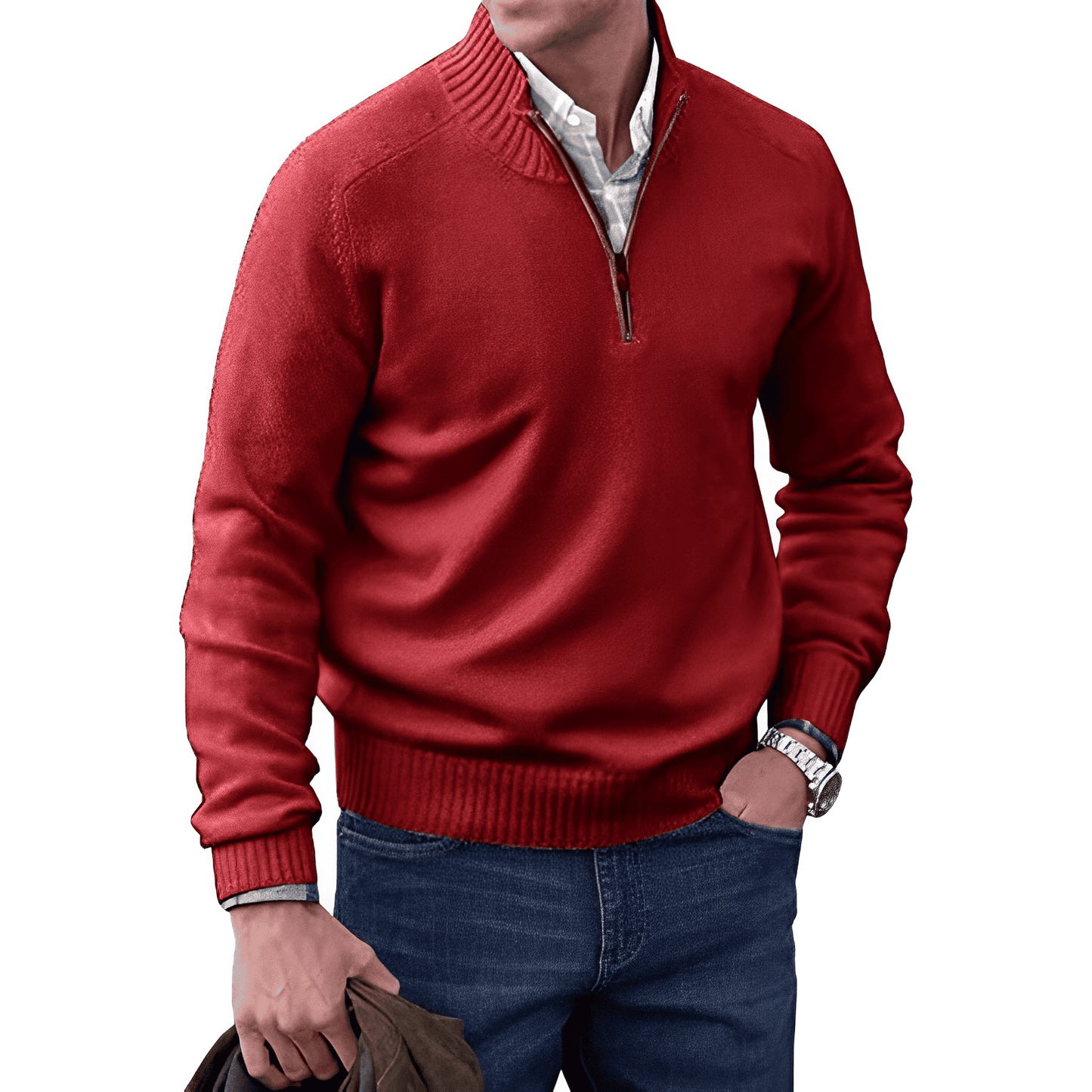 Pull Homme Col Montant Cachemire