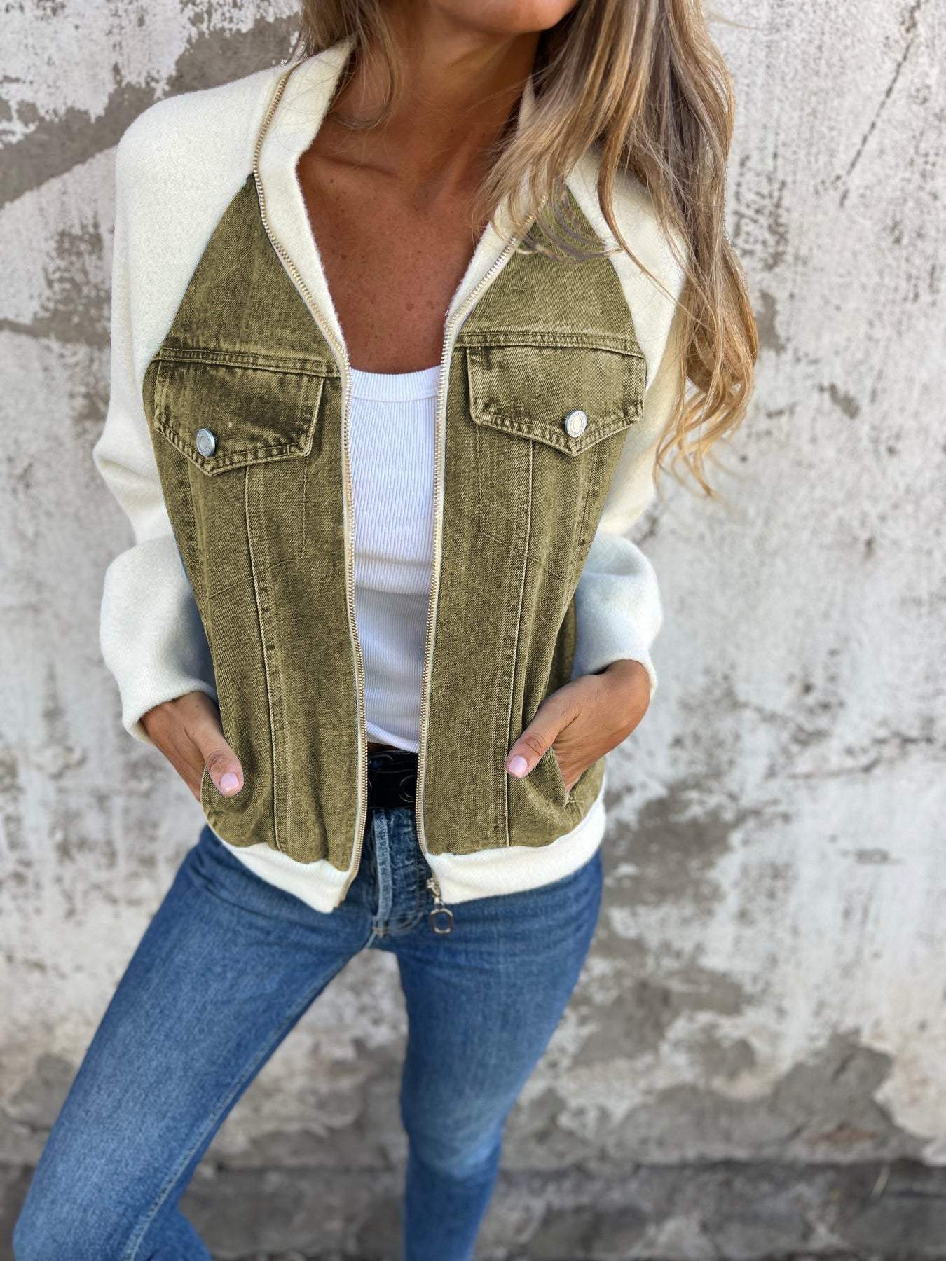 Veste Femme Denim & Tissu