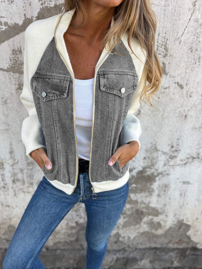 Veste Femme Denim & Tissu