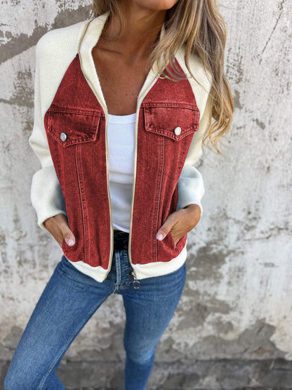Veste Femme Denim & Tissu
