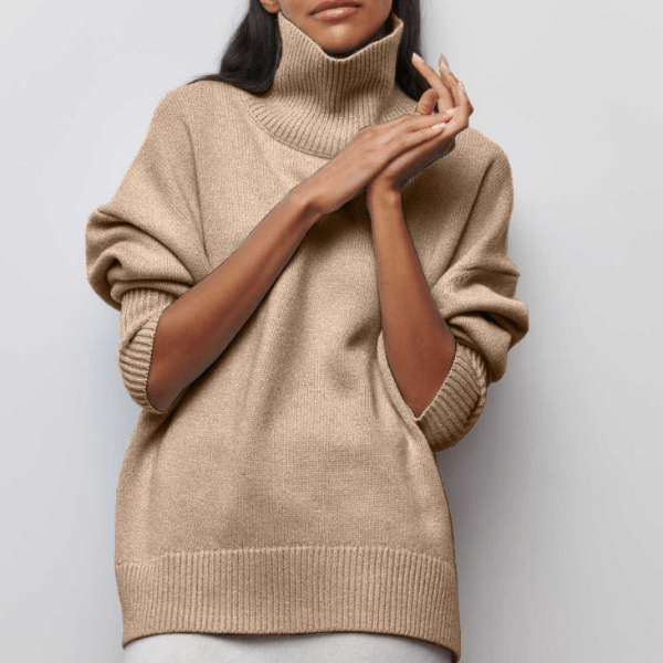 Pull Femme Col Roulé Élégant