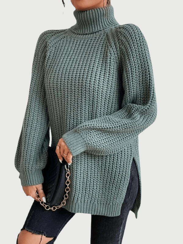 Pull Femme Oversize Col Cheminée
